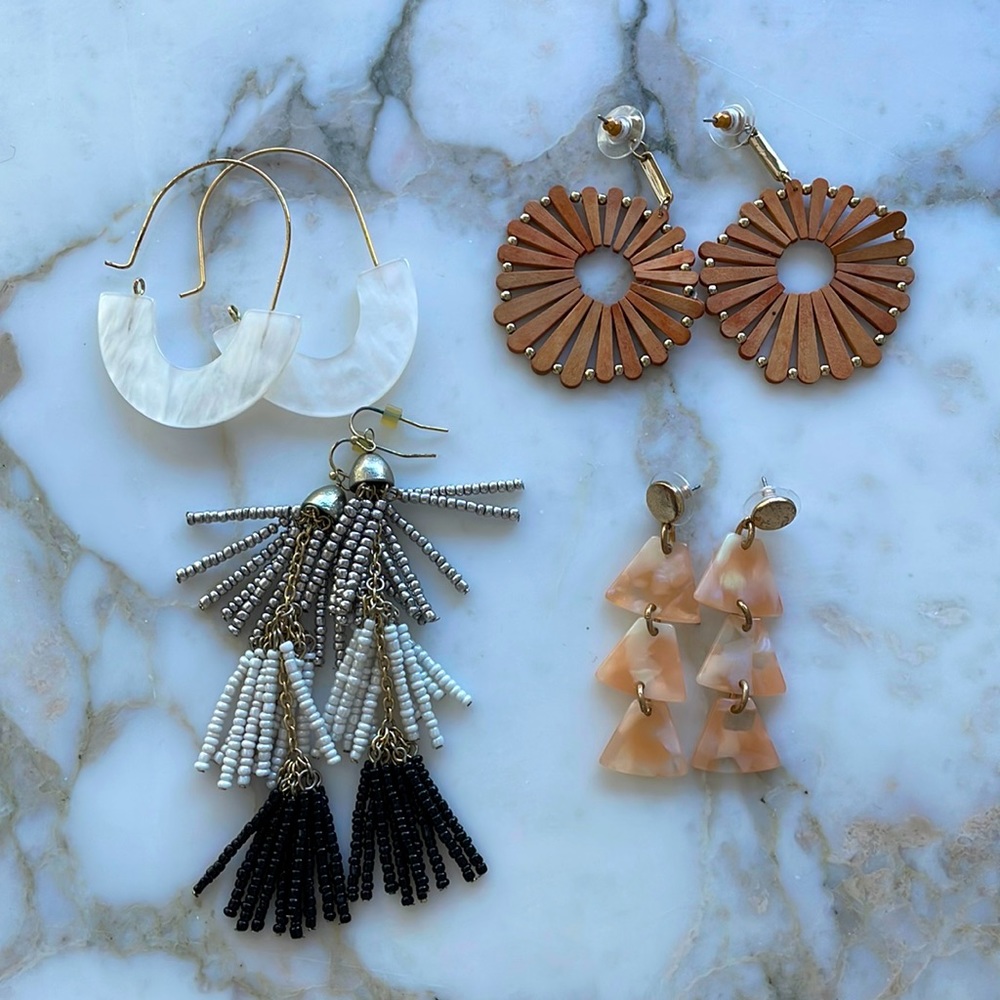 4-pack earrings from bauble bar and Anthropologie